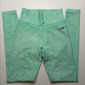 ECHT Rhythm Leggings - green dot - SIZE Small
